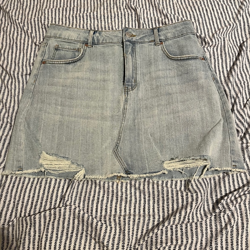 Light denim skirt